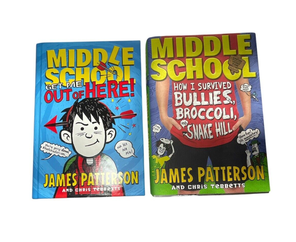 James Patterson Middle School Series Lot of 2 - Books 2 & 4 Hardcover -LIKE NEW